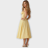 Midi šaty s korzetem