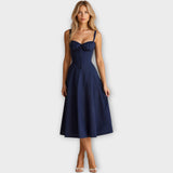 Midi šaty s korzetem