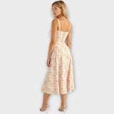 Midi šaty s korzetem