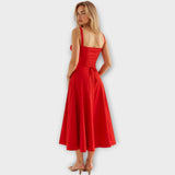 Midi šaty s korzetem