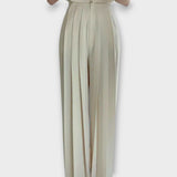 Dámské vysoké plisované kalhoty