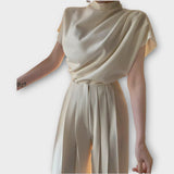 Dámské vysoké plisované kalhoty