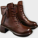 Klasické chunky podpatkové šněrovací boty