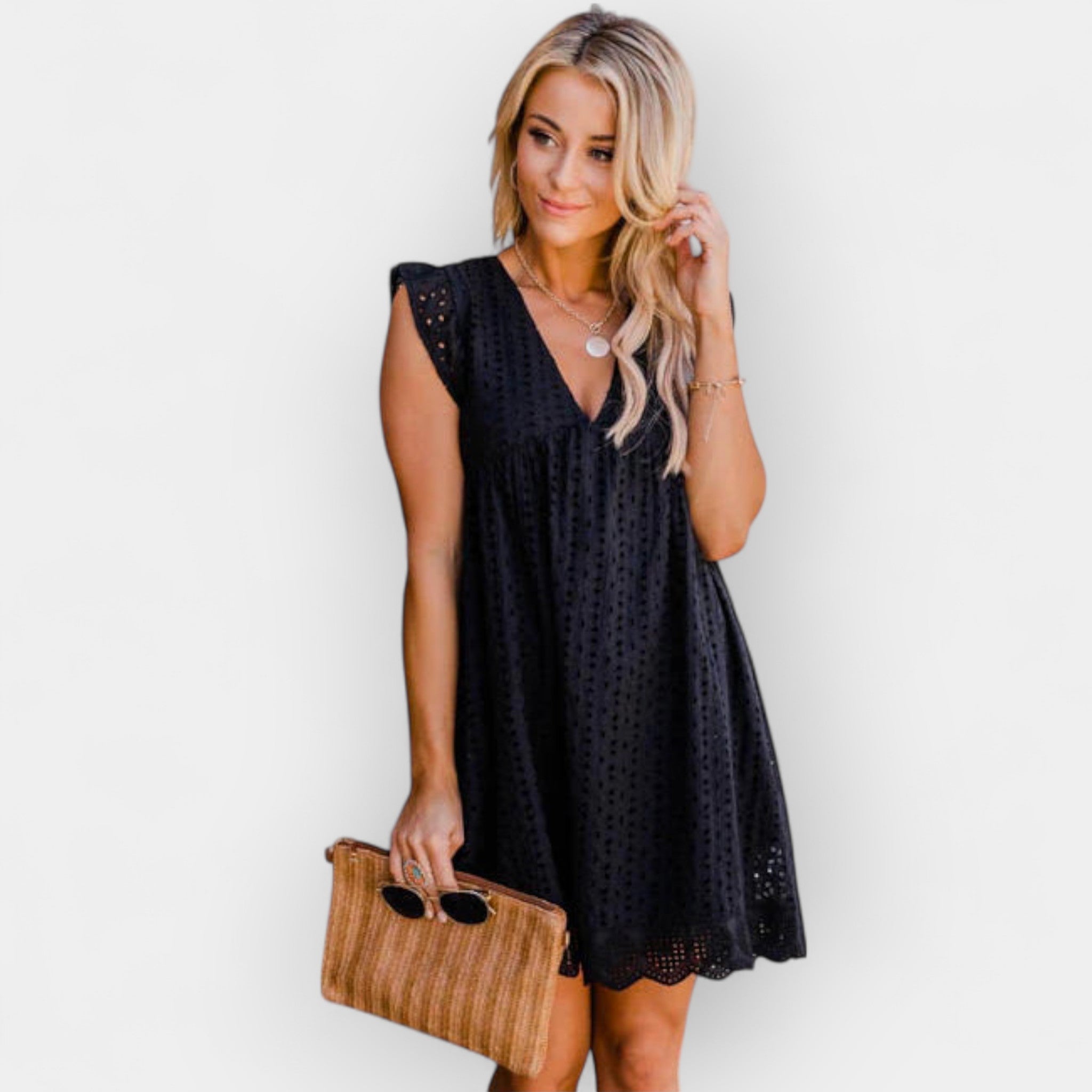 Letní šaty s hidden šortkami a kapsami