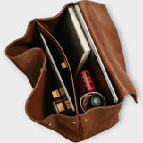 Originální semišová kabelka přes rameno s podšívkou z pravé kůže