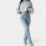 Lesklé letní džíny