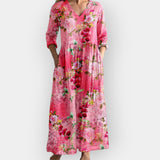 Květinové šaty s volnou siluetou