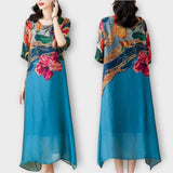 Elegantní maxi šaty s květinovým potiskem