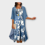 Vzdušné šaty s externím sakem a vzory