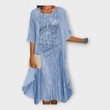 Vzdušné šaty s externím sakem a vzory