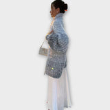 Svetr s chunky pletením a flitry